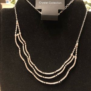 Beautiful Silver-tone Rhinestone Necklace